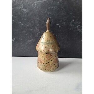 Vintage Etched Brass Lidded Trinket Box